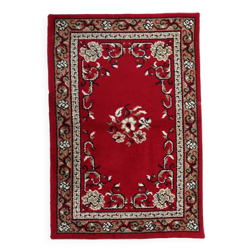 Tapis Savonnerie français vintage en laine – 129 x 199 cm - 1C1038