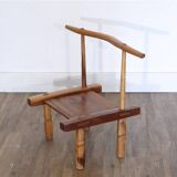 Vintage brutalist chair "Baoulé" 1950