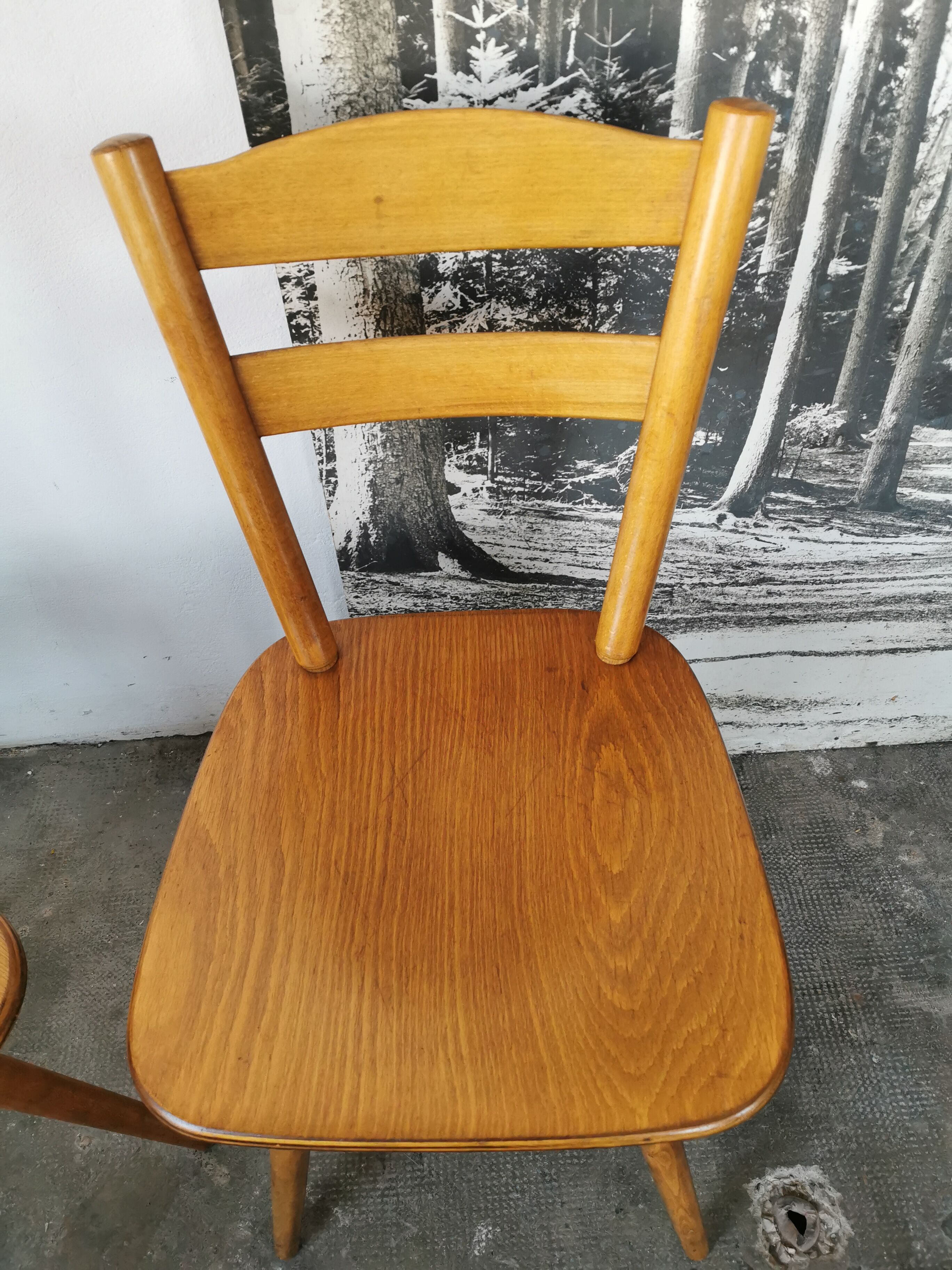 Set of 6 vintage chairs 1960 bistro