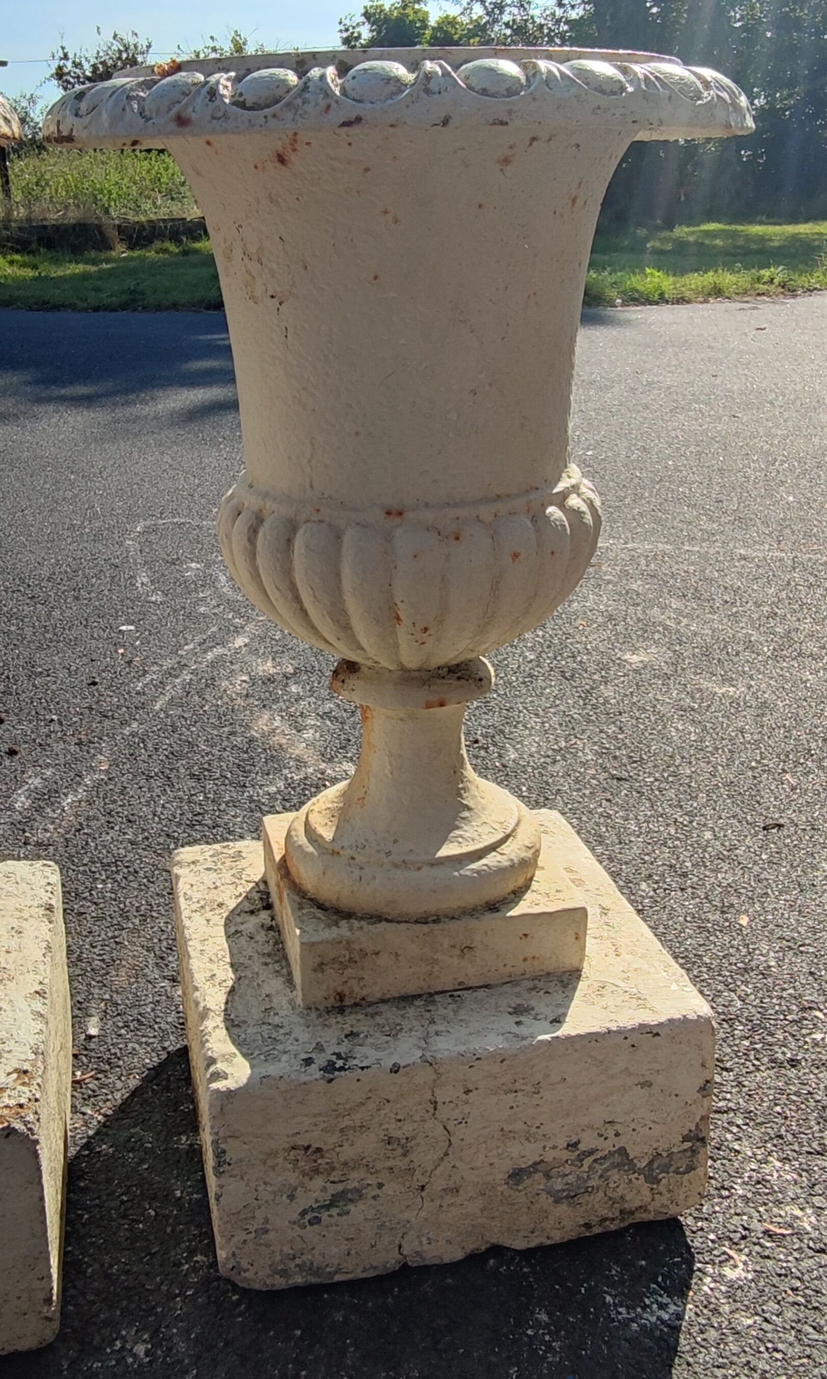 Pair of ancient medici cast iron