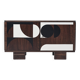 1950s Vintage Sideboard, Modernist, Walnut, Geometric Op Art Pattern
