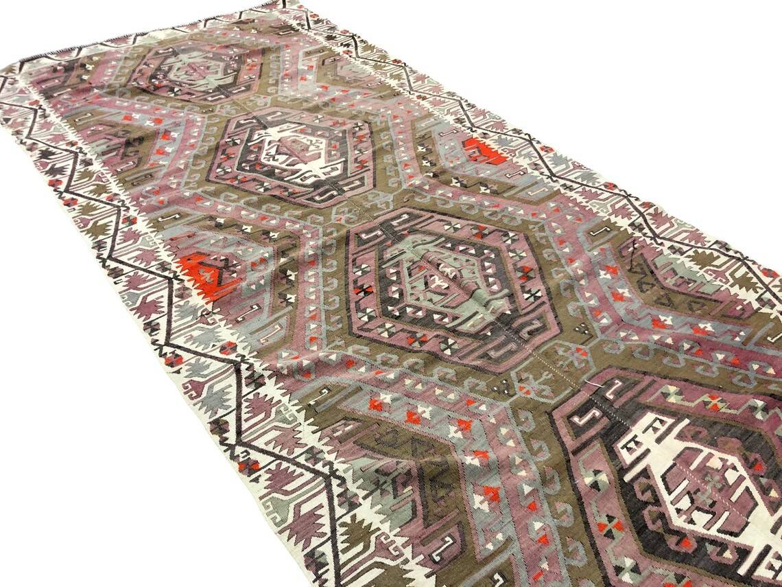 Turkish Oversize Anatolian Kilim Rug