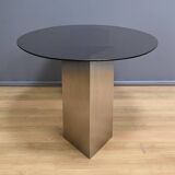 Oval Smoked Glass Table – 1960