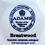English blue and white milk jug, Adams of Brentwood English ironstone