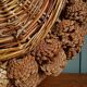 XL handmade wicker & pine cone Adirondack basket, circa 1930.