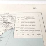 Old map South America Argentina Chile Uruguay 43x43cm from 1950