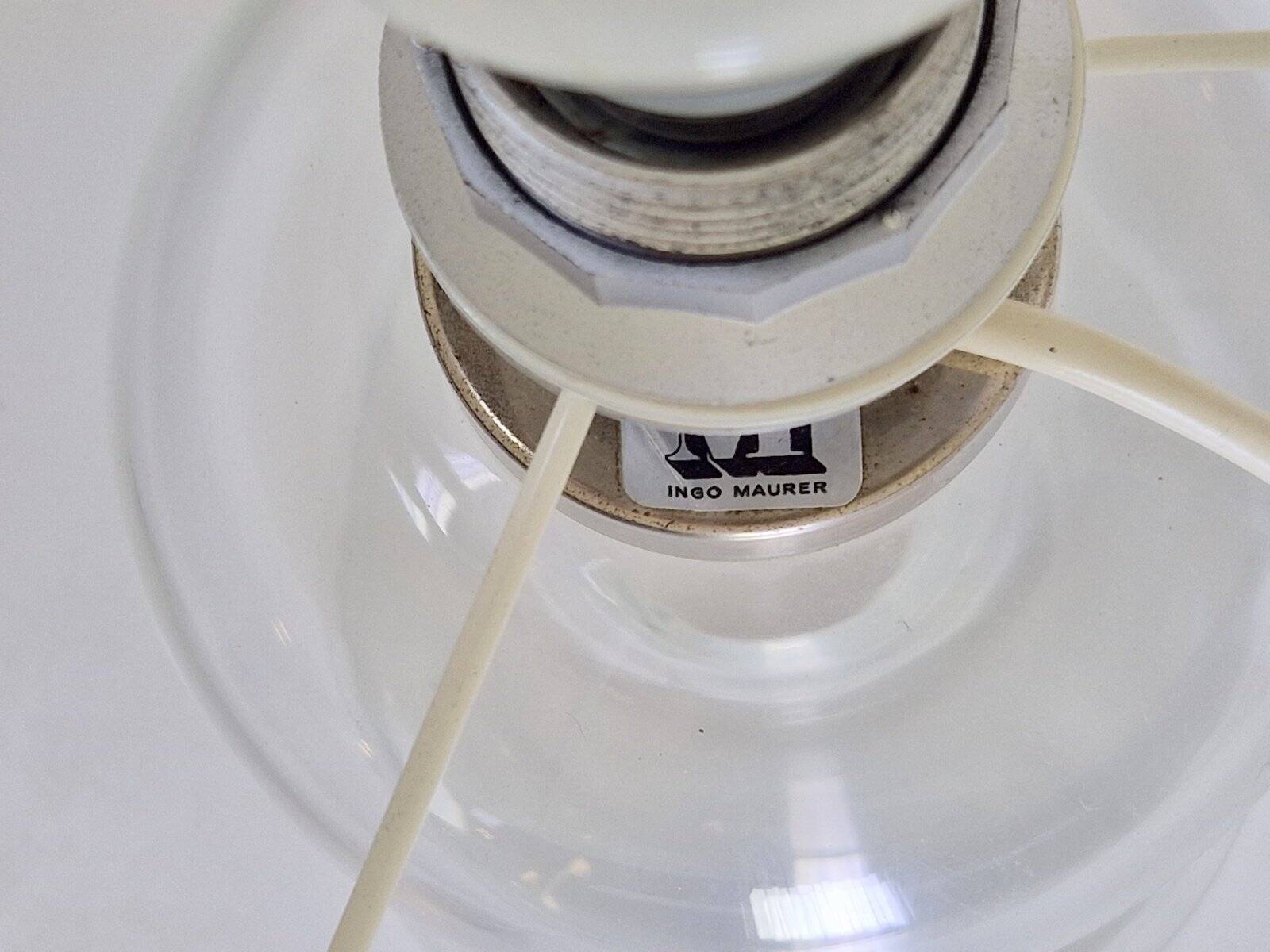 Vintage ML 1 Table Lamp in Glass by Ingo Maurer for M, 1960s