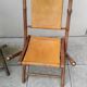 Paire de chaises safari pliante vintage cuir