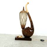Lampe de table vintage en forme de pipe par Aldo Tura, 1960