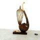 Vintage pipe table lamp by Aldo Tura, 1960s
