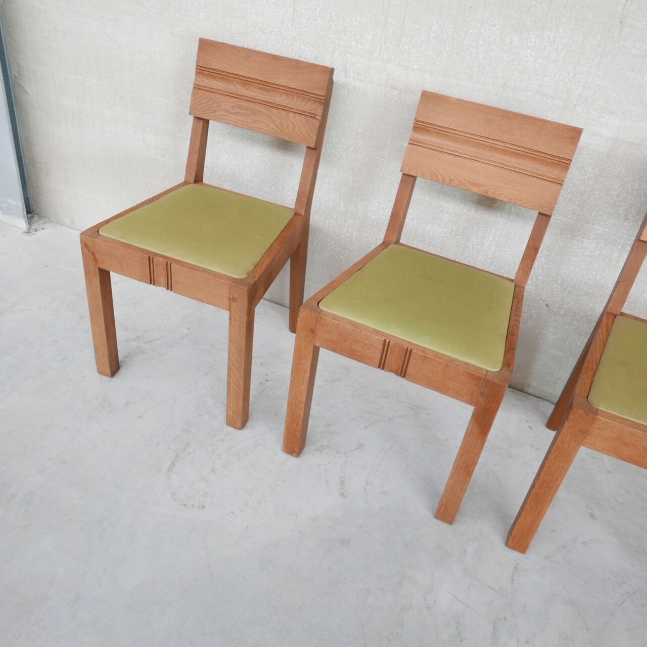 Set of six  art deco dining chairs