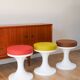 Tulip stool in Plastic and Wool, Mocha Mousse, Space Age Design, 1970