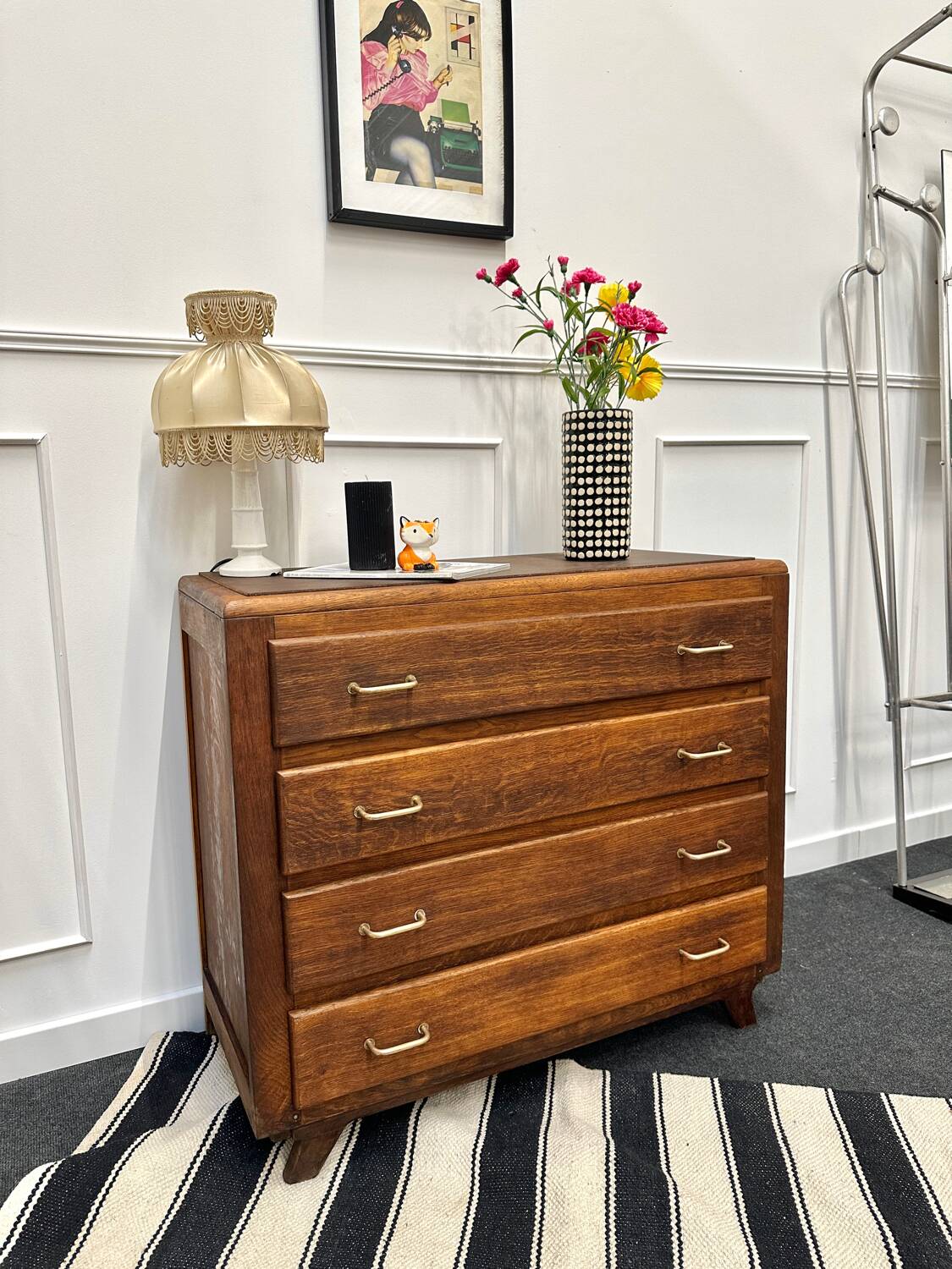 Commode pieds compas vintage