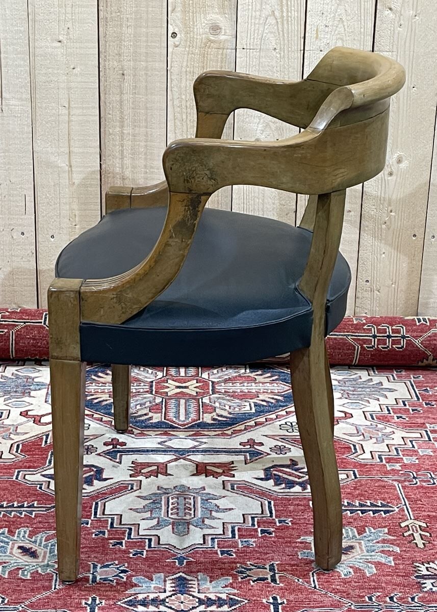 1930s beech and skai office chair