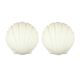 Pair of Vintage Shell-Shaped Opaline Glass Wall Lamps from Limburg, 1970s