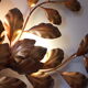 Gold metal wall lamp
