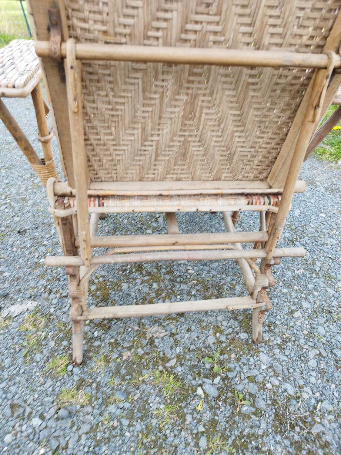 Chaise longue bain de soleil rotin fauteuil