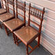Set of 4 antique wooden and caned chairs – Henri II style