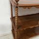 Napoleon III console table with three shelves in mahogany and veneer, 19th century