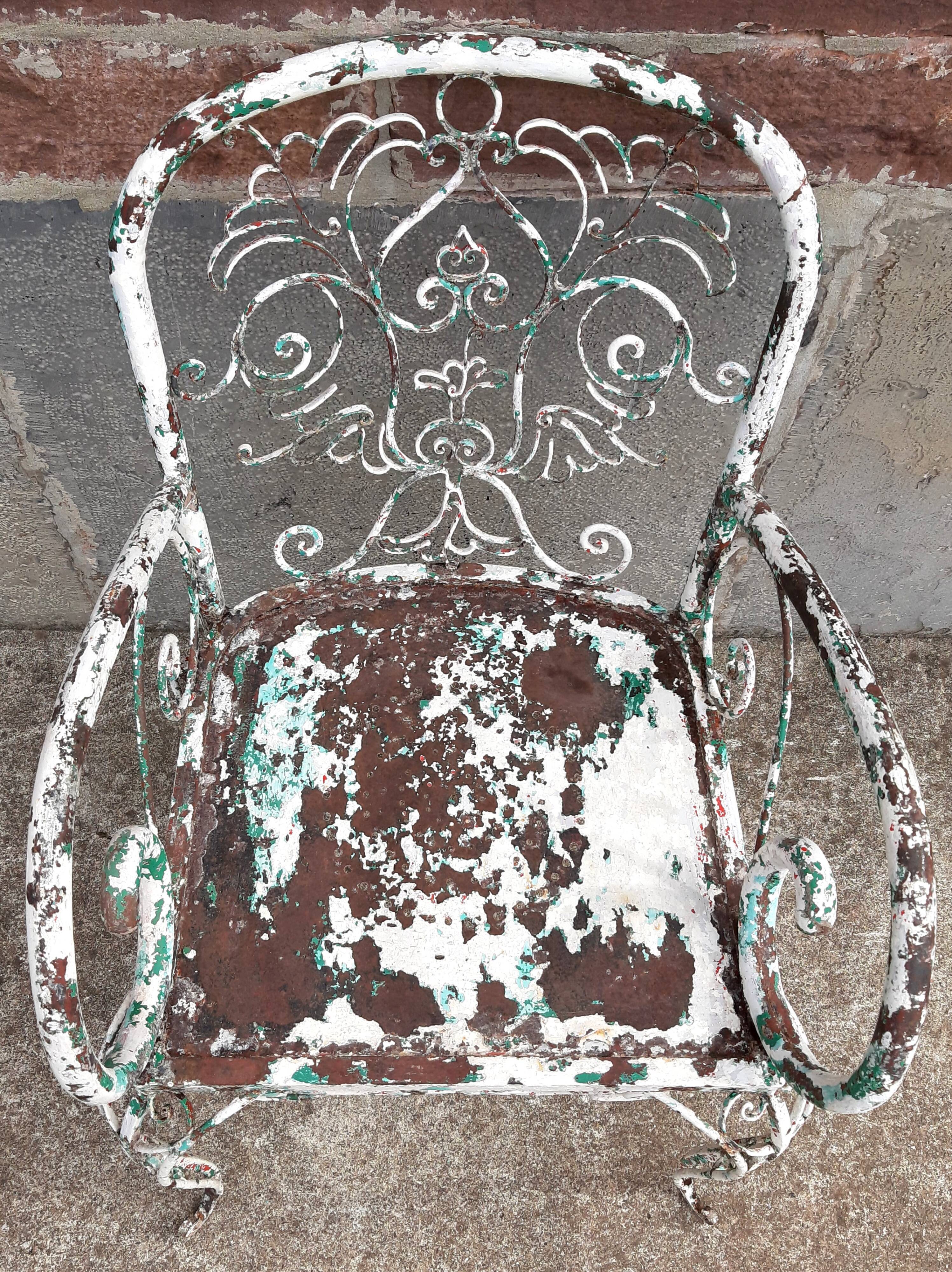 Fauteuil en fer forgé