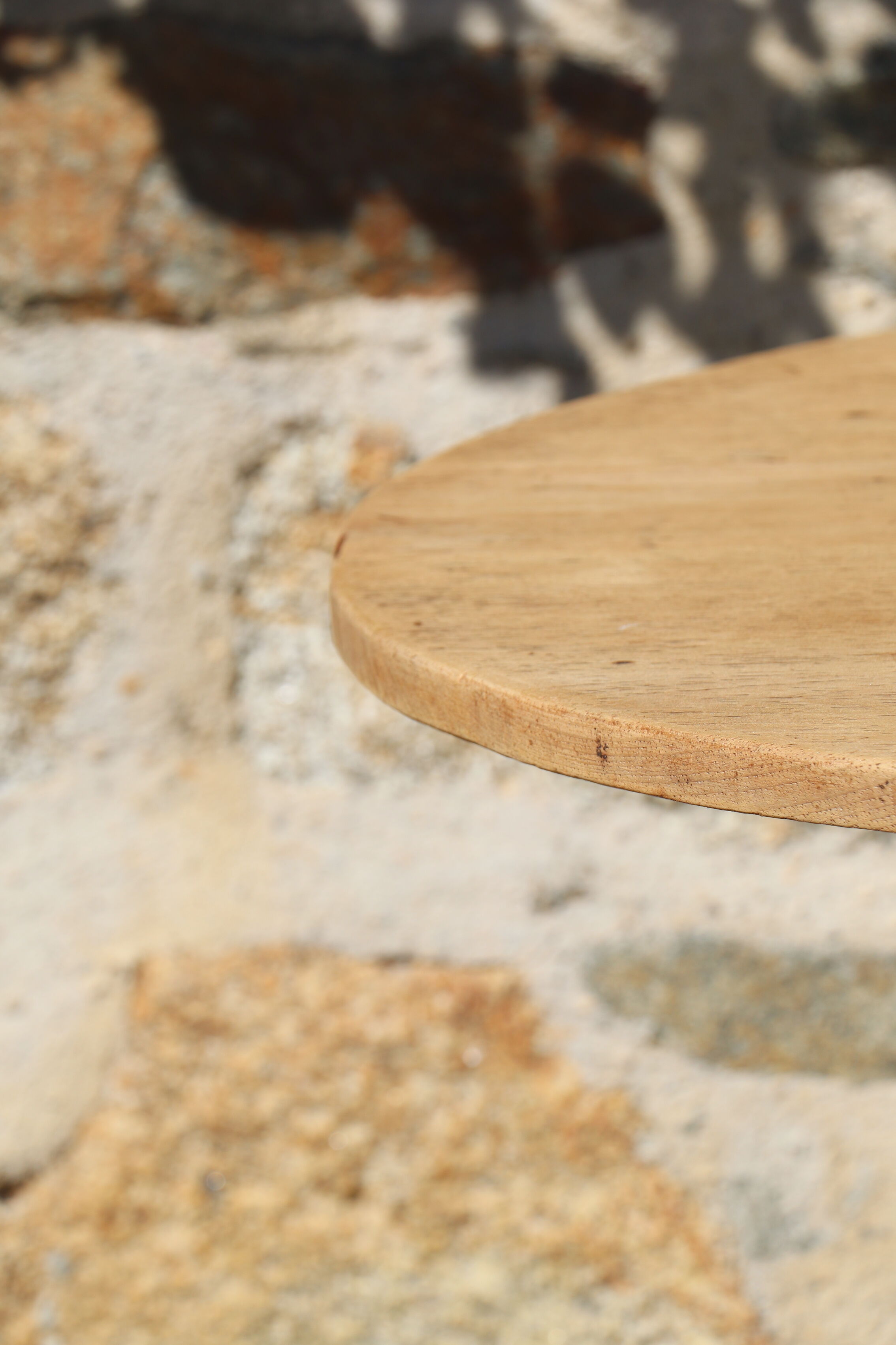 Side table wooden pedestal table design Brazil