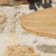 Side table wooden pedestal table design Brazil
