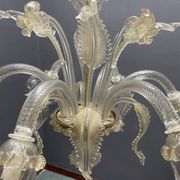 Large Venetian Murano Glass Chandeliers Set of 2