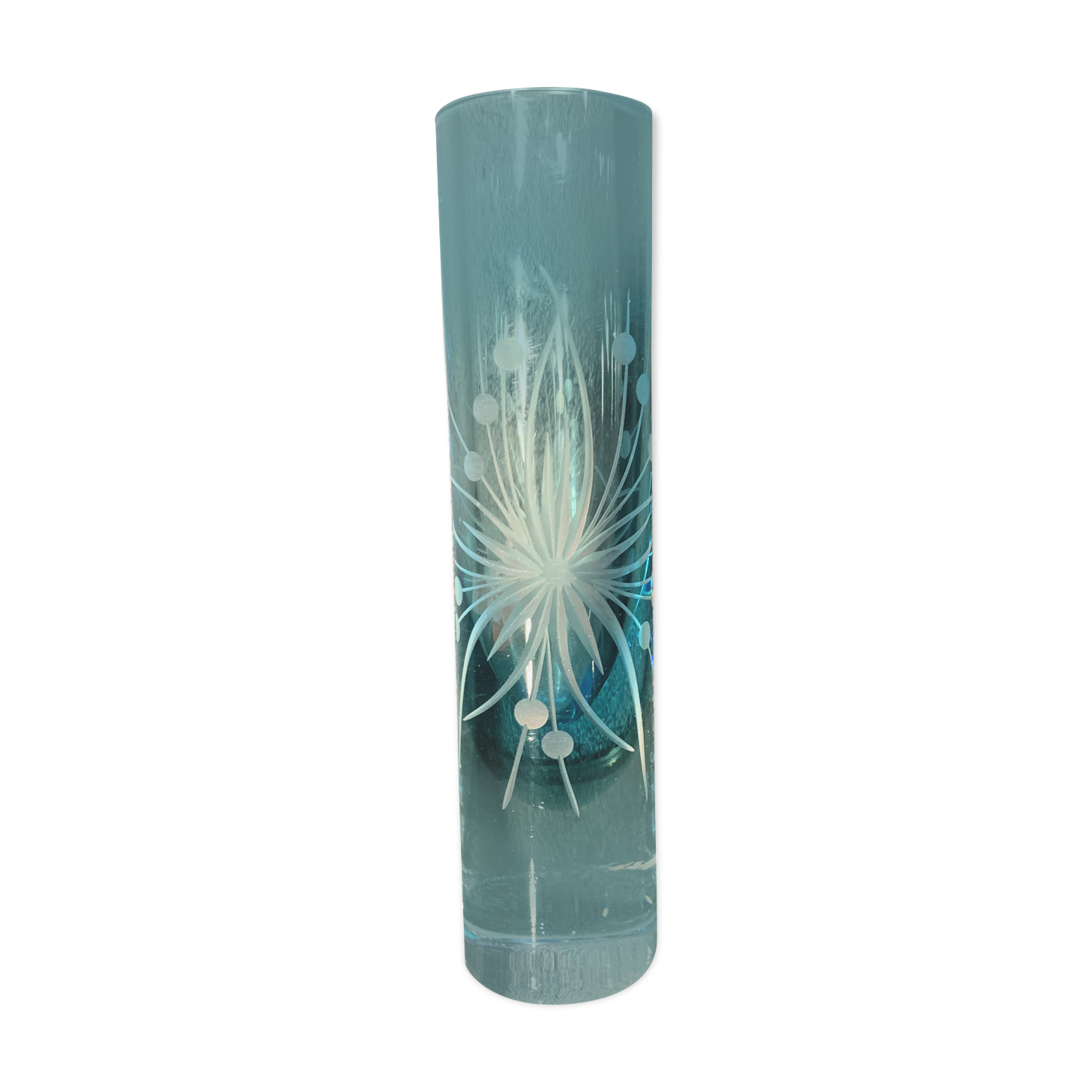 Soliflore, engraved glass vase 1960
