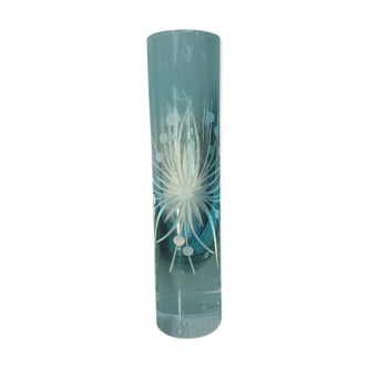 Soliflore, vase en verre gravée 1960