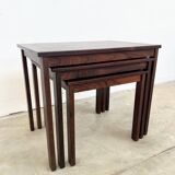 Nest of tables in rosewood, Denmark, 1960s.