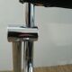 Set of 4 chairs black vintage chrome and leatherette
