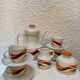 Vintage orange coffee set 1970 Winterling