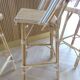 Lot of 3 Maison Louis Drucker light Manila rattan bistro high chairs.