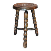 Tabouret tripode design Midcentury, dlg de Charles Dudouyt