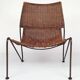 Pair of "Mombasa" rattan and steel armchairs by Pier One