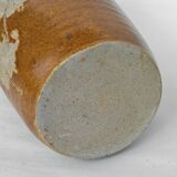 Enamelled sandstone vase 21 cm