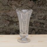 Chiseled crystal vase