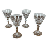 Set of 4 Villeroy & Boch crystal glasses, 20th century.