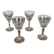 Set of 4 Villeroy & Boch crystal glasses, 20th century.