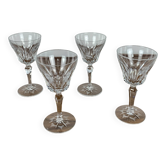 Set of 4 Villeroy & Boch crystal glasses, 20th century.