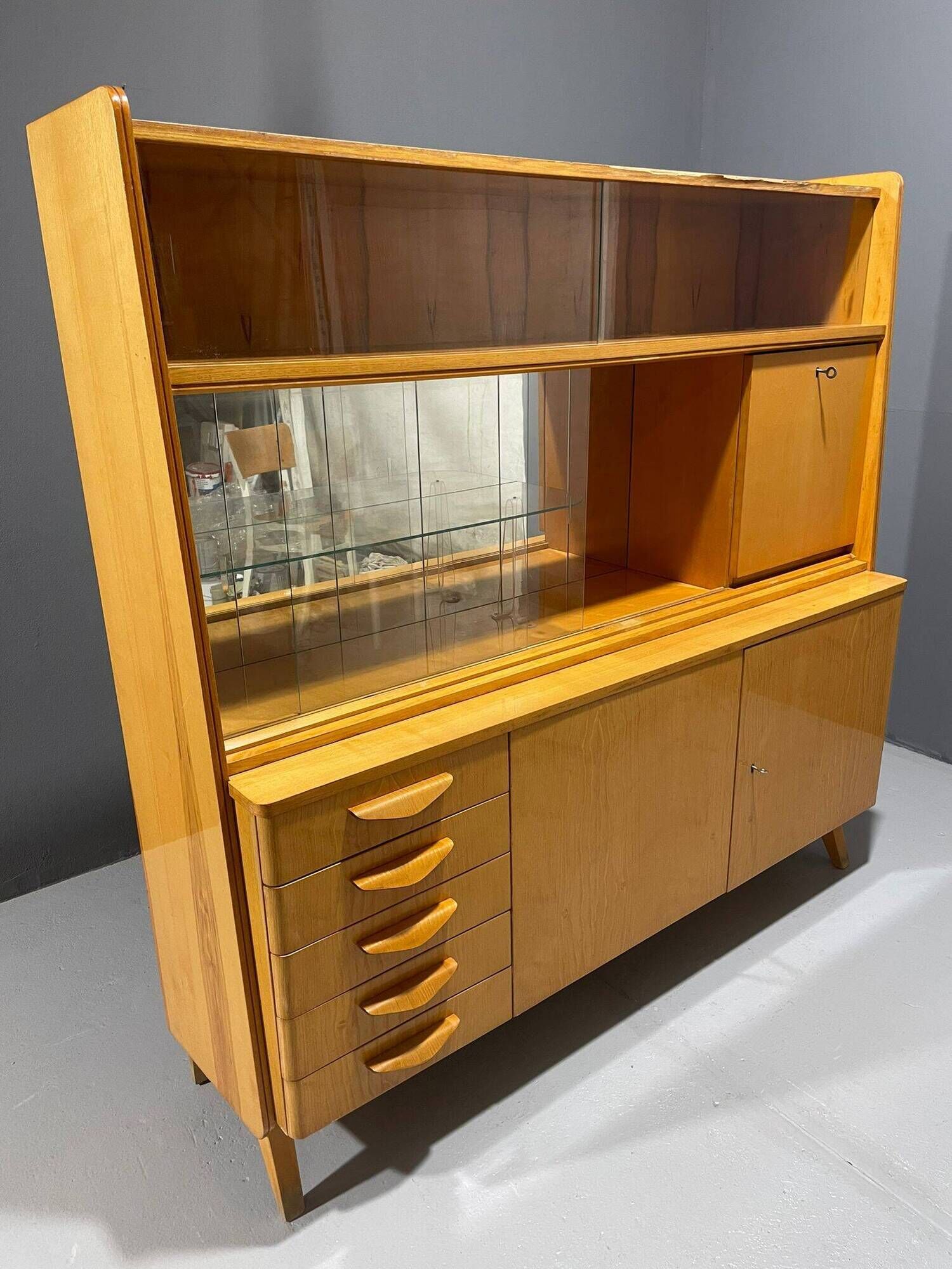 Original 1960s Mid-Century Highboard by František Jirák for Tatra Nábytok