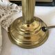 Lampe rétro pied colonne globe en verre