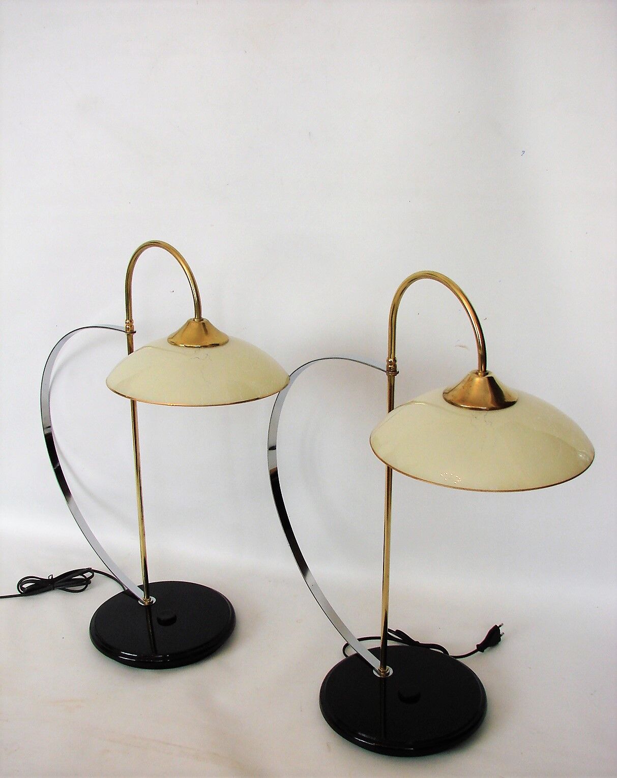 Pair of minimalist lamps, 1970s
