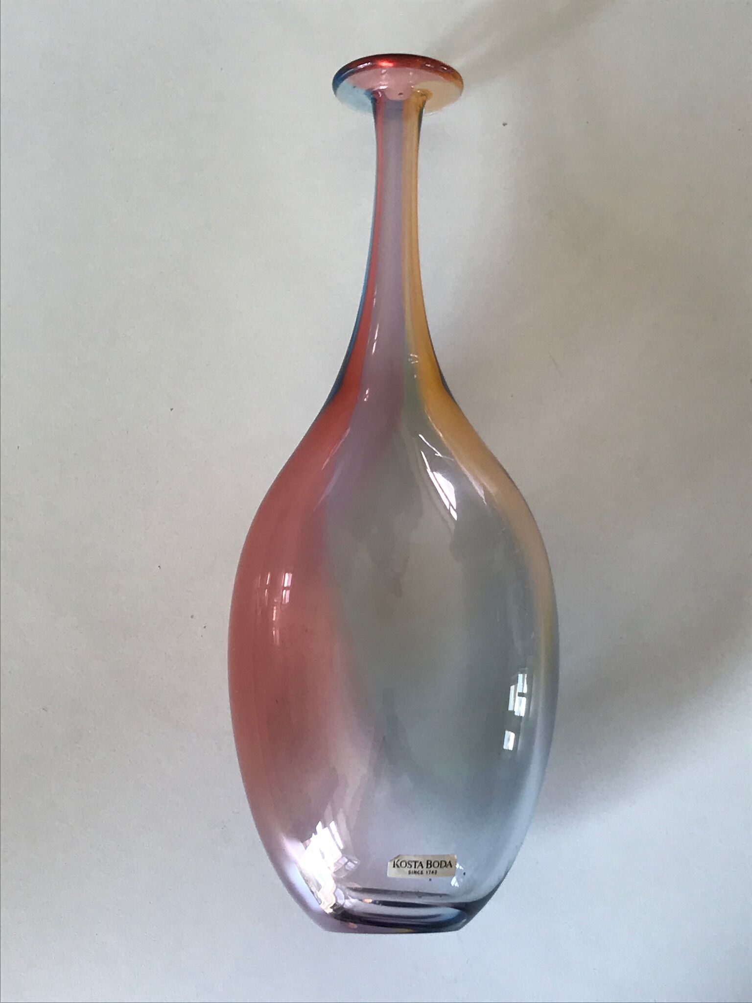 Vase kosta boda Fiji harlequin vintage design