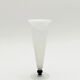Satin-finished glass conical vase