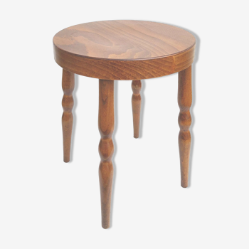 Vintage wooden bistro bottom stool