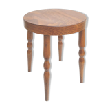 Vintage wooden bistro bottom stool