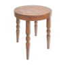 Vintage wooden bistro bottom stool