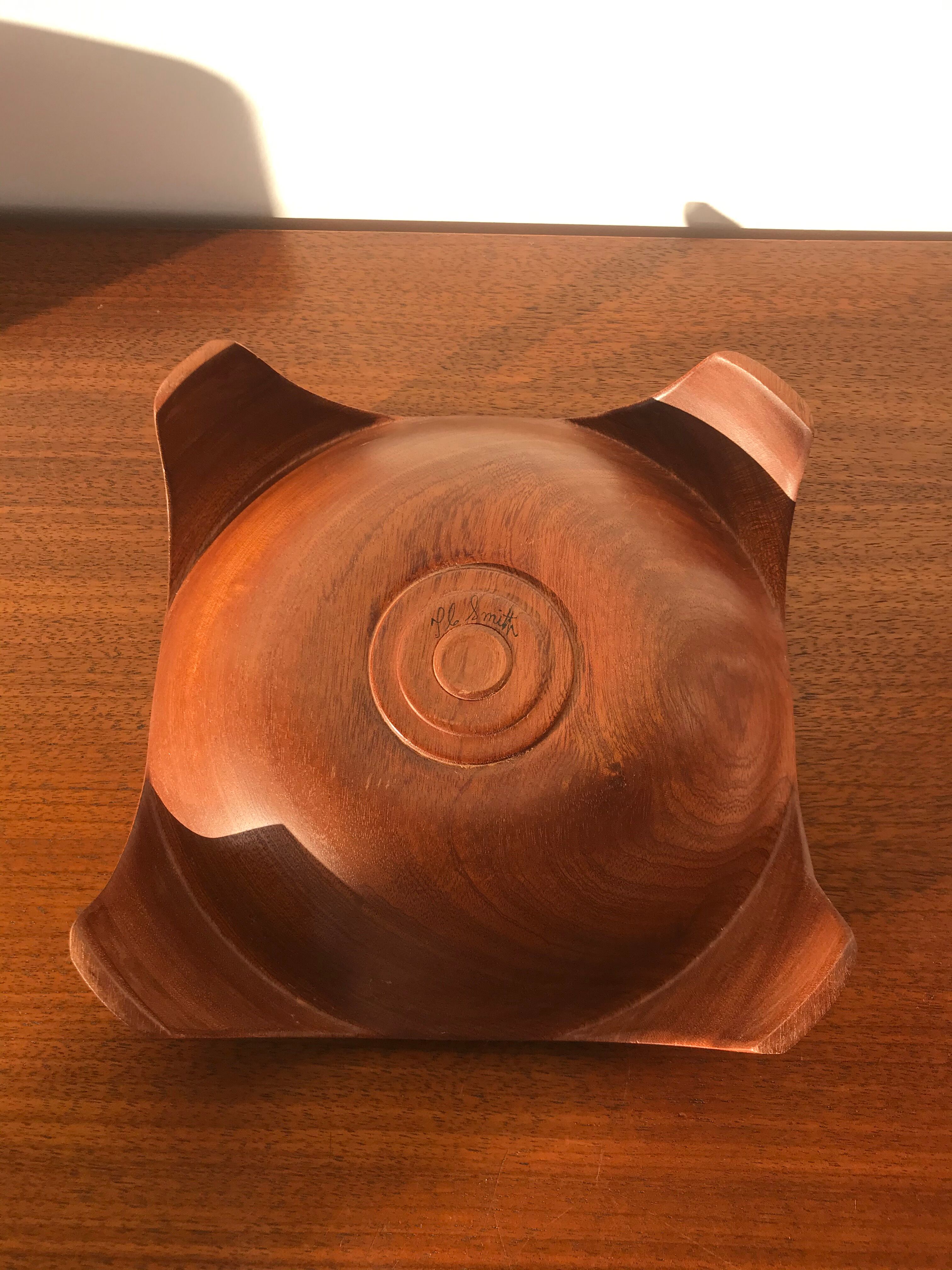 Scandinavian wooden trinket bowl