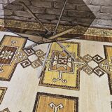 Table basse octogonale verre fumé 1970